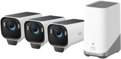 Kit eufy eufyCam S3 Pro 3+1 - 3 Caméras 4K MaxColor Vision + HomeBase 3