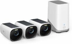 Kit eufy eufyCam S330 (eufyCam 3) 3+1 - 3 Caméras 4K Solaires + HomeBase 3