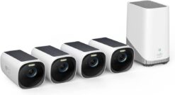Kit eufy eufyCam S330 (eufyCam 3) 4+1 - 4 Caméras 4K Solaires + HomeBase 3