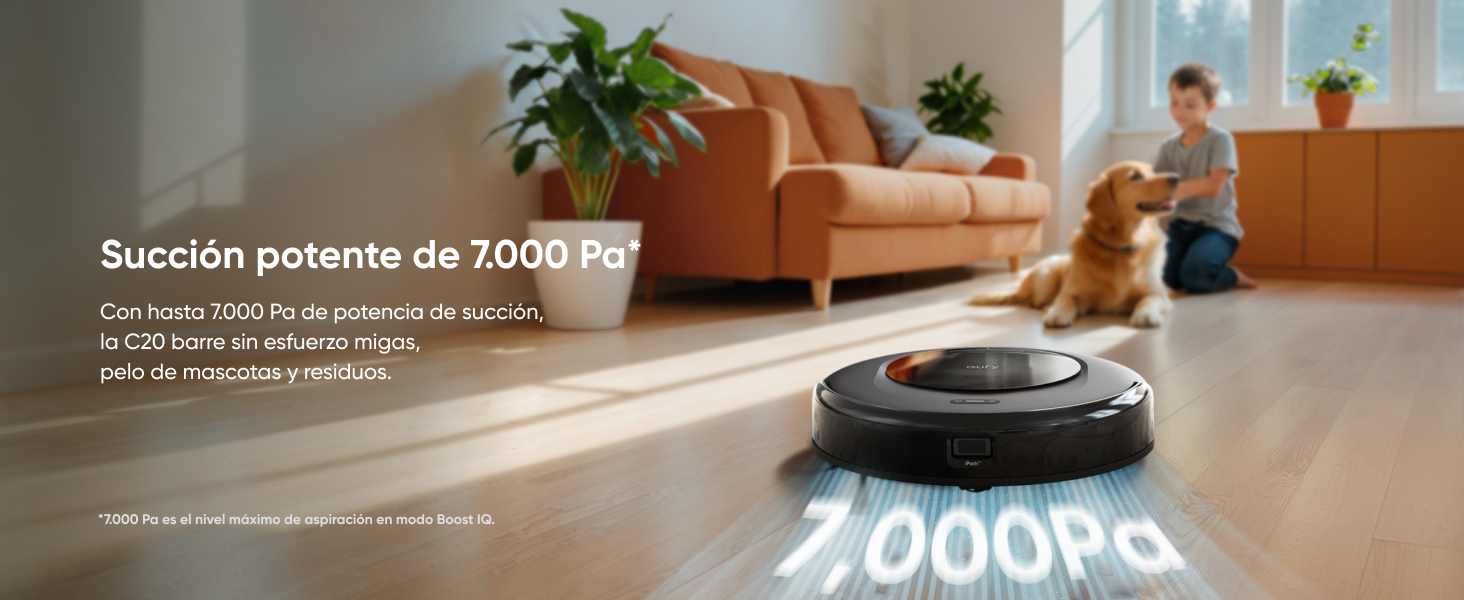 eufy Omni C20 aspiración potente 7.000 Pa para un hogar siempre limpio