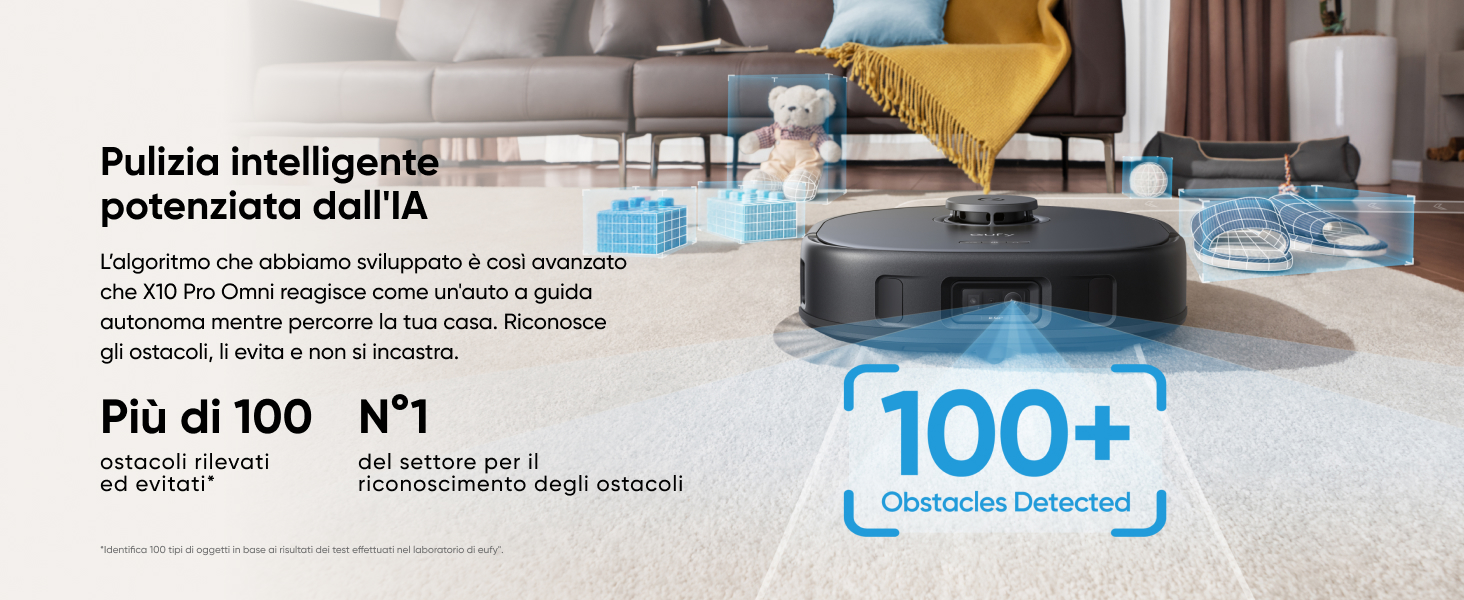 eufy X10 Pro Omni AI.See pulizia smart rilevamento ostacoli intelligente