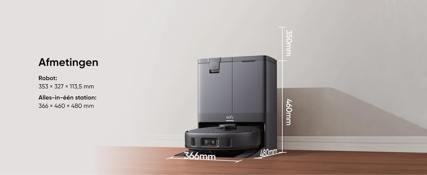 eufy X10 Pro Omni robotstofzuiger afmetingen en technische specificaties