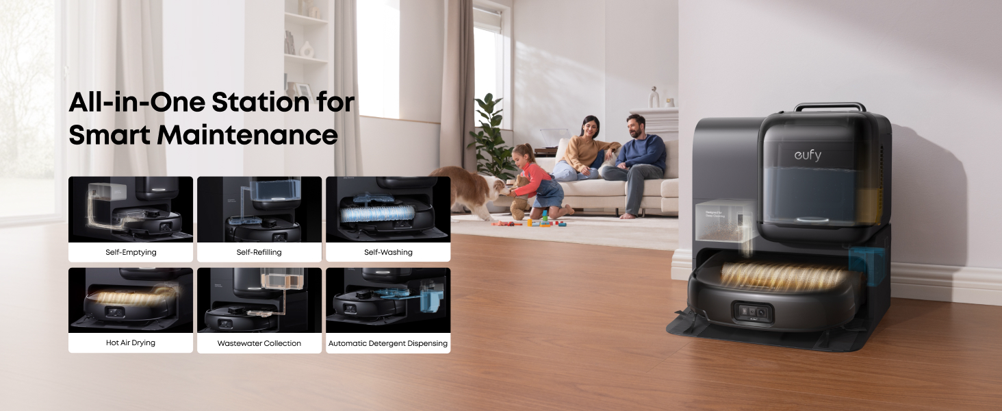eufy Omni E28 all-in-one station automatic self-clean