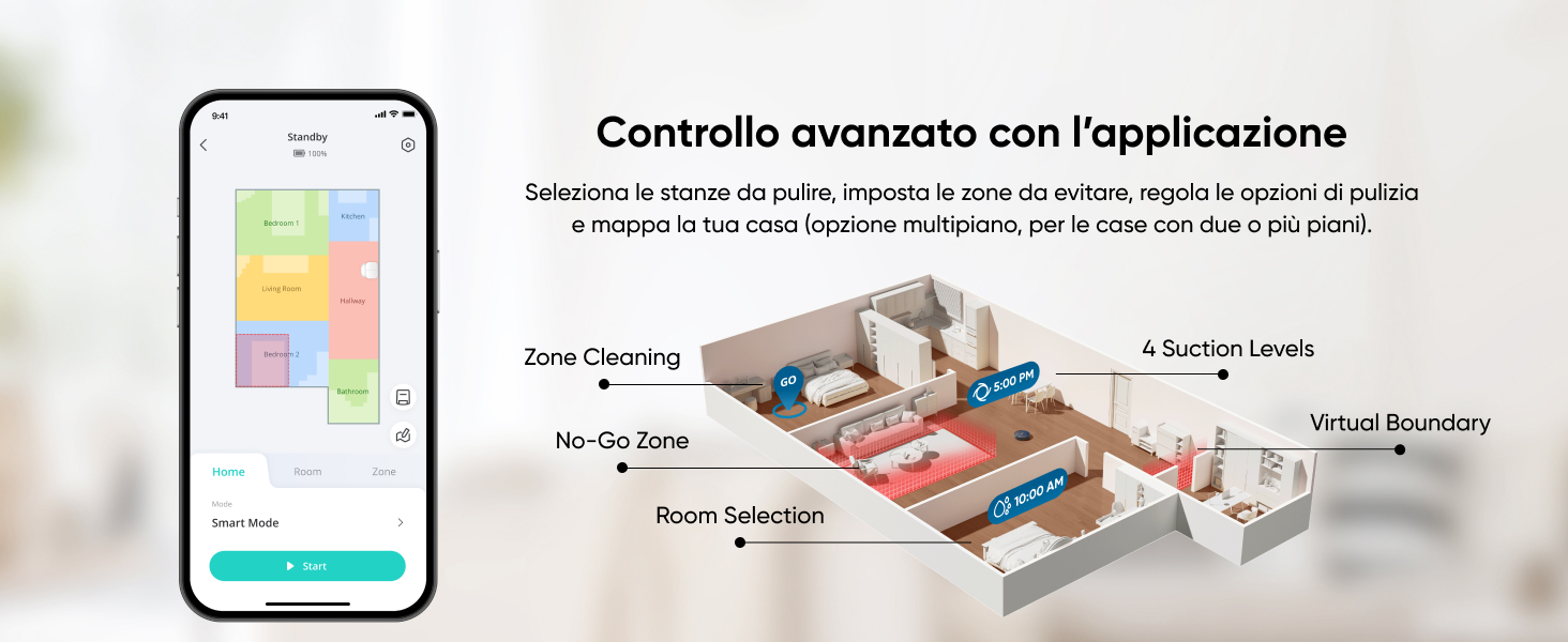 eufy X10 Pro Omni app dedicata eufy Clean controllo smartphone