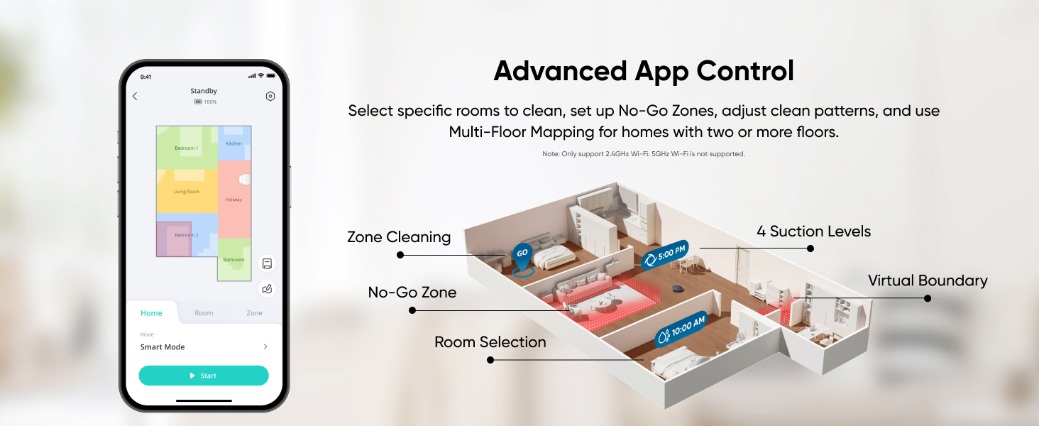 eufy X10 Pro Omni app control room-by-room cleaning customisation