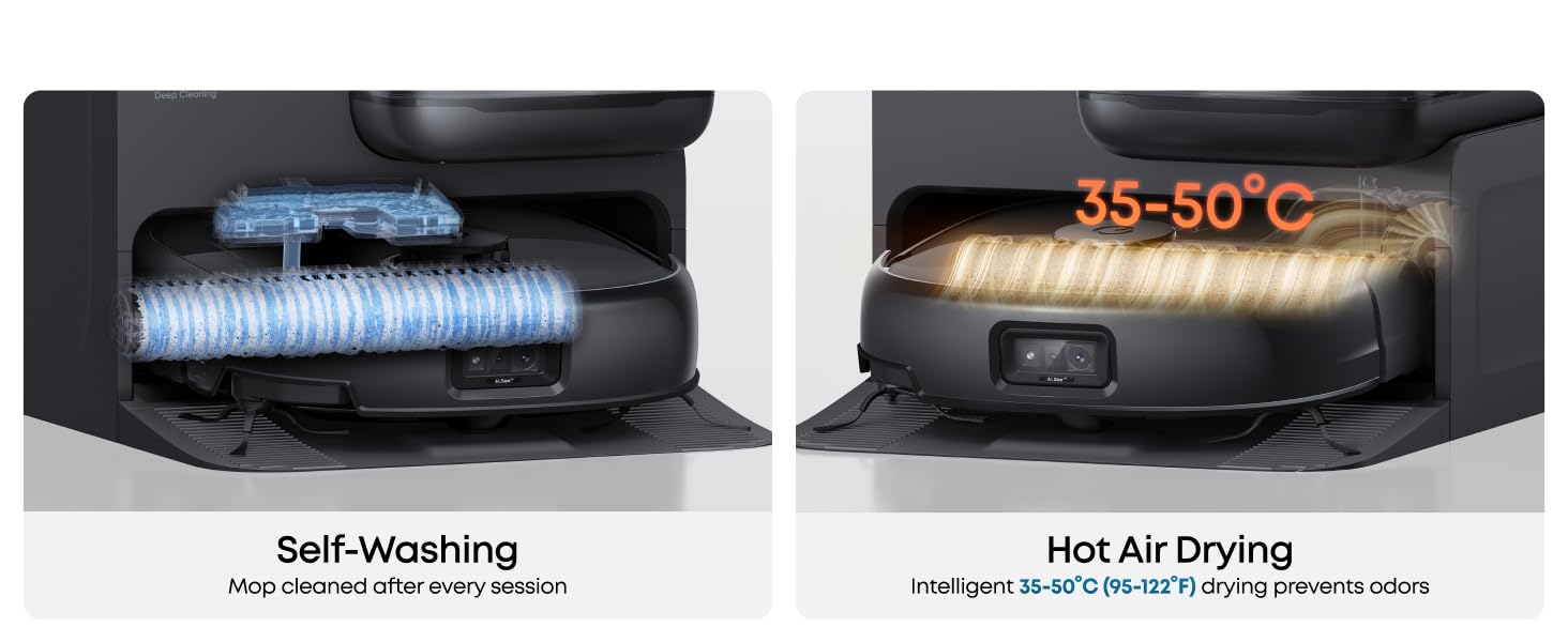 eufy E28 station auto roller washing hot-air drying