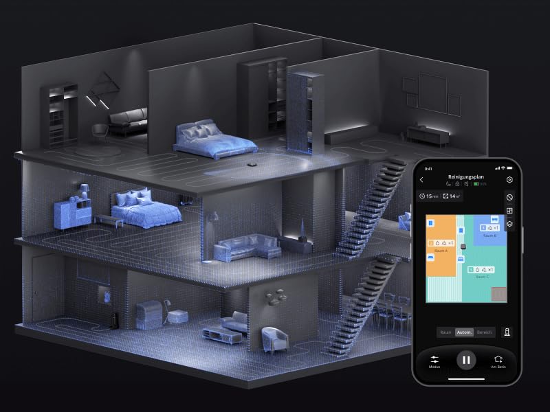 eufy S1 Pro cartographie intelligente à plusieurs niveaux — plans d'étages multiples avec LiDAR
