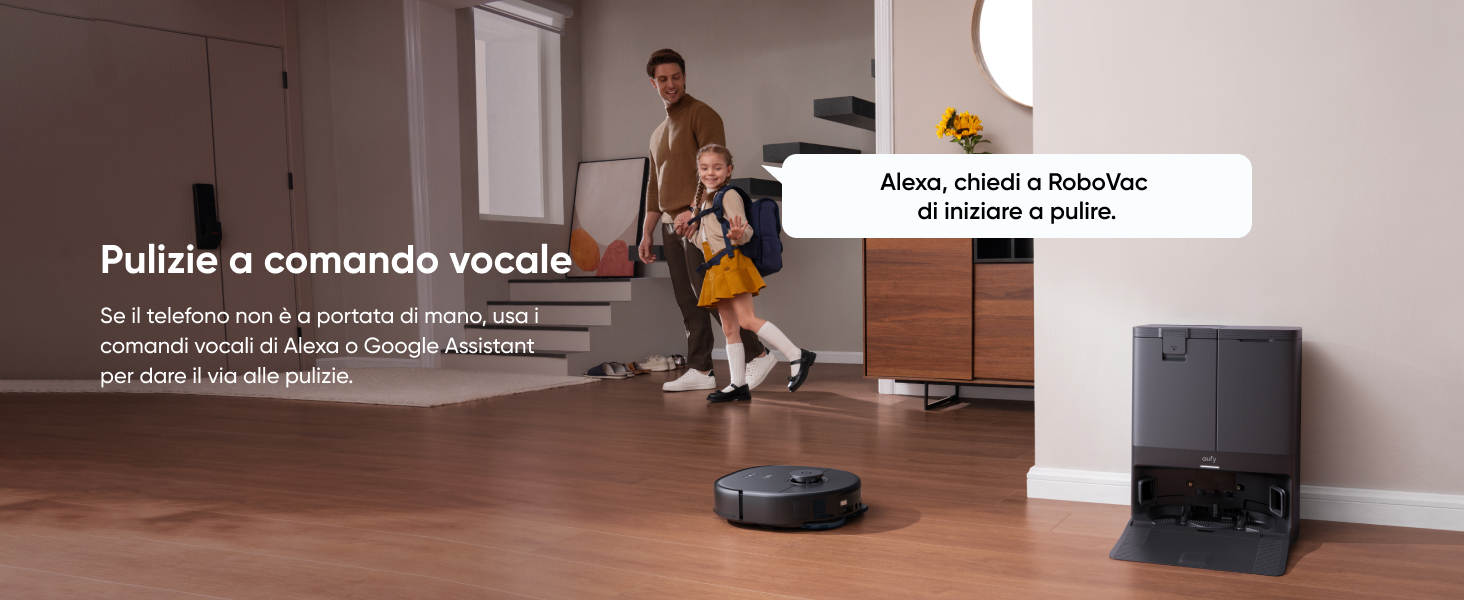 eufy X10 Pro Omni controllo vocale smart Alexa Google Home