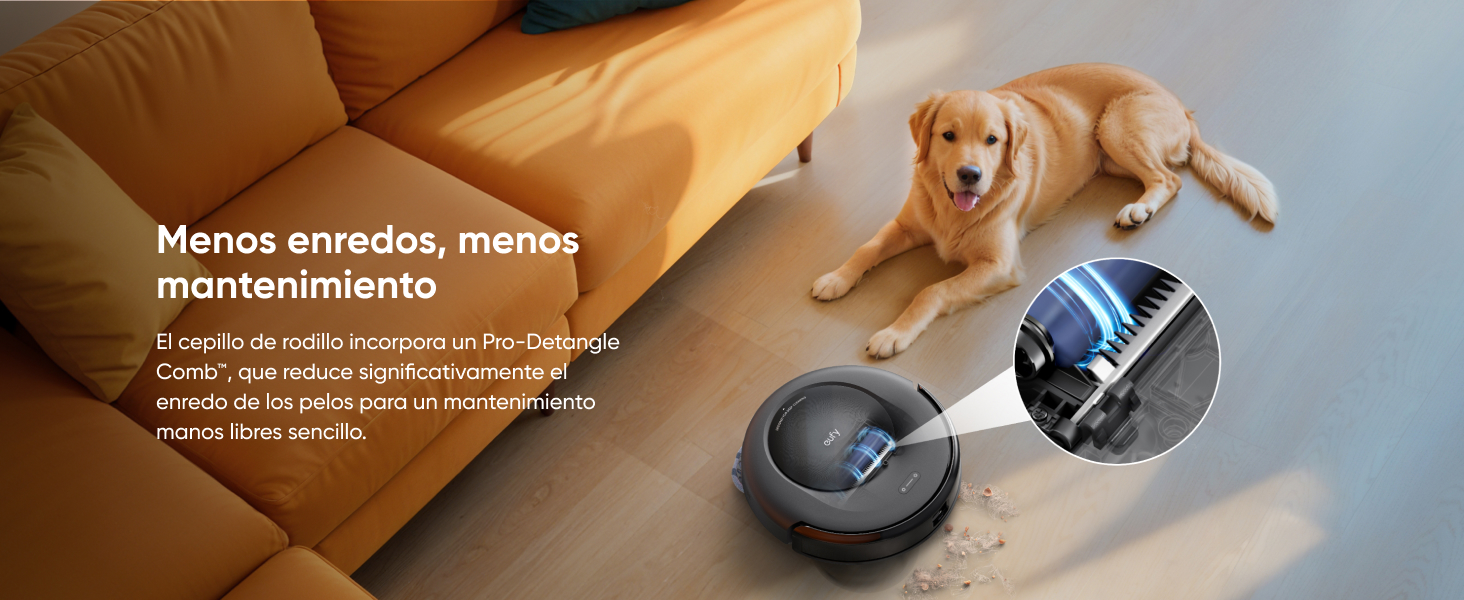 eufy Omni C20 Pro-Detangle Comb desenredado automático pelos y pelo mascotas