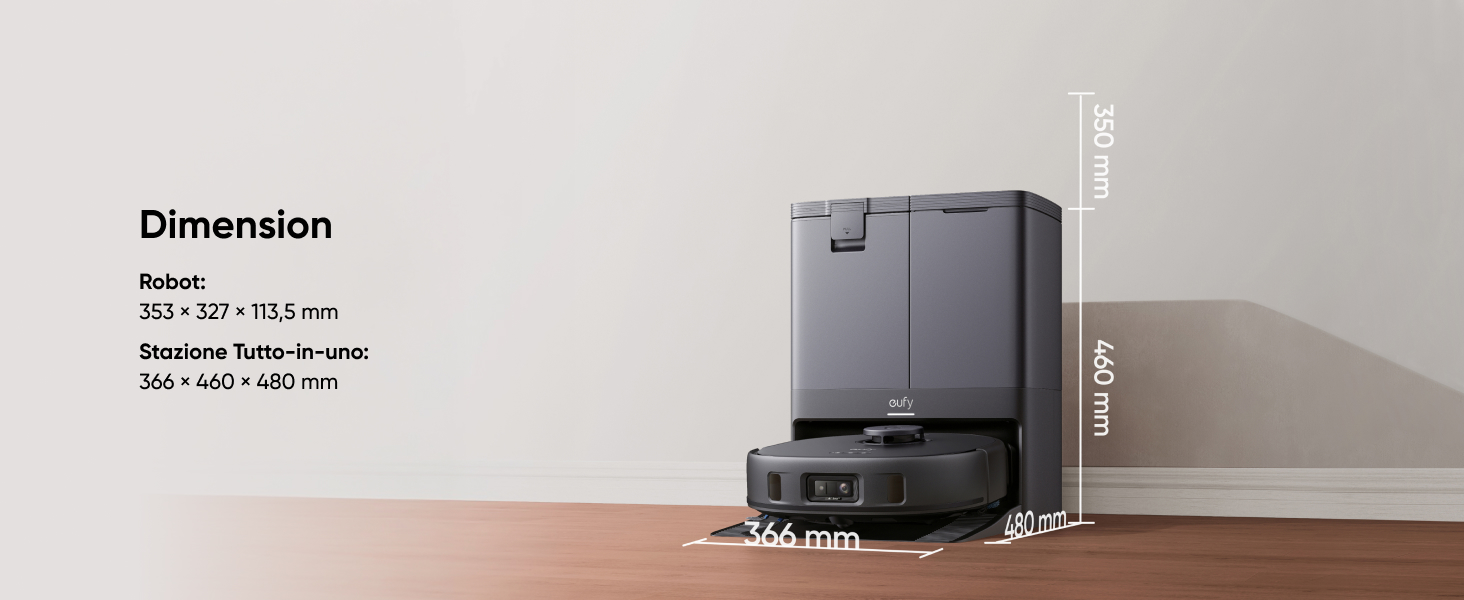 eufy X10 Pro Omni dimensioni specifiche tecniche robot aspirapolvere