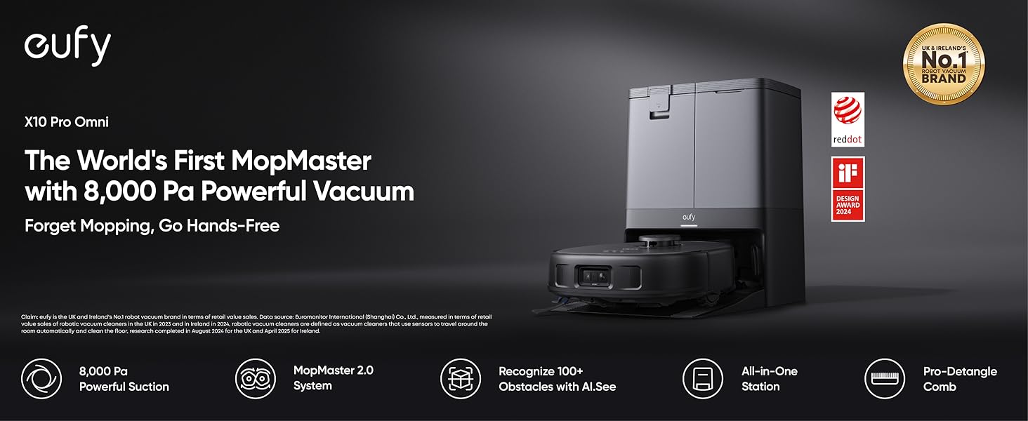 eufy X10 Pro Omni robot vacuum cleaner with mop and all-in-one station