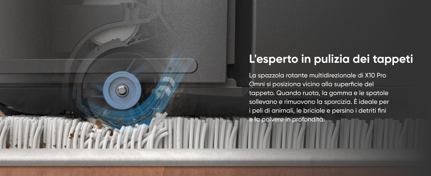 eufy X10 Pro Omni ideale per tappeti aspirazione profonda