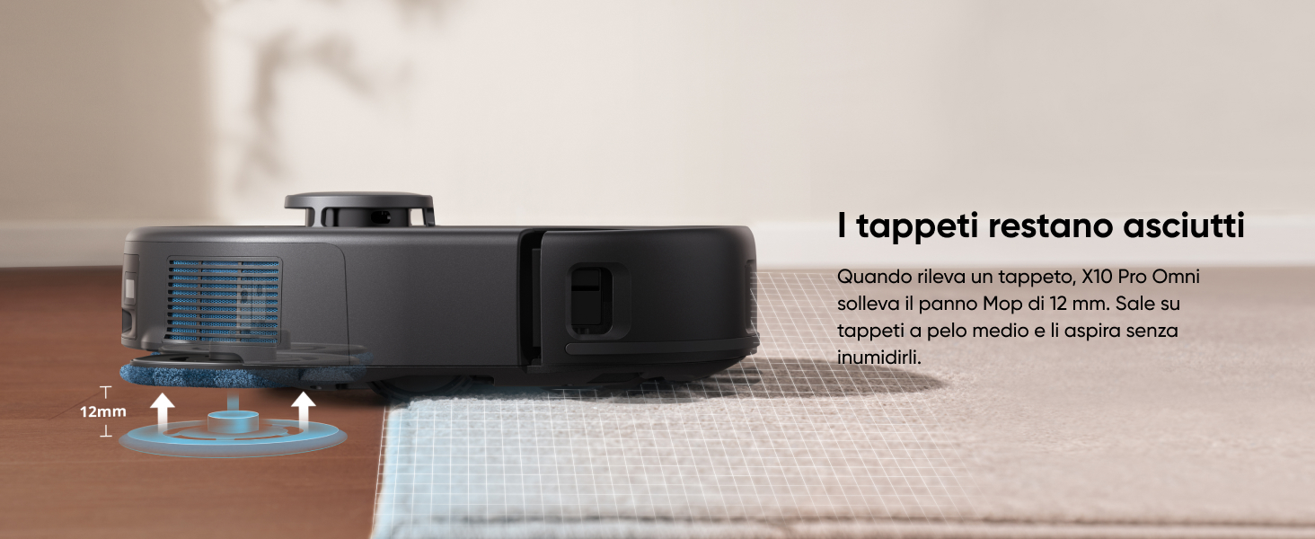 eufy X10 Pro Omni movimenti mop automatici pulizia pavimenti