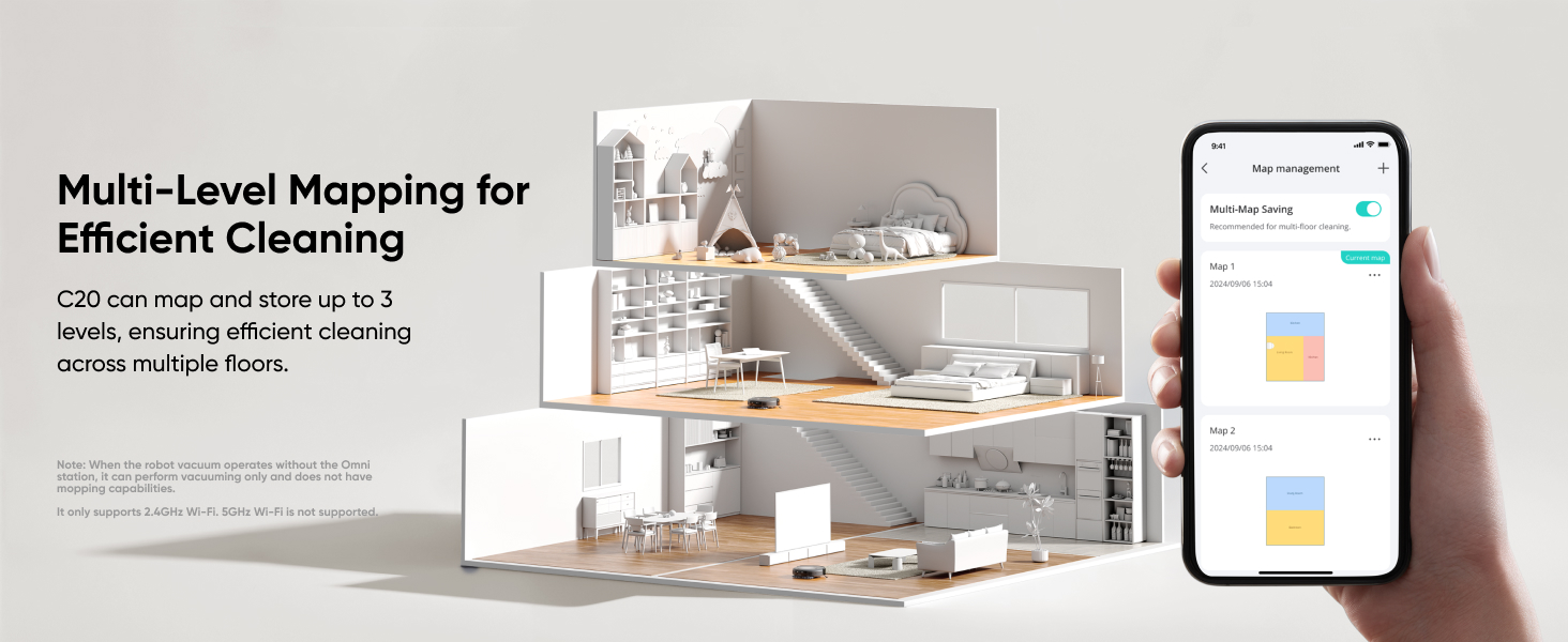 eufy Omni C20 smart mapping multi-storey support eufy Clean app