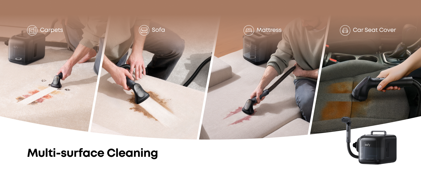 eufy E28 versatile cleaning floors and upholstery