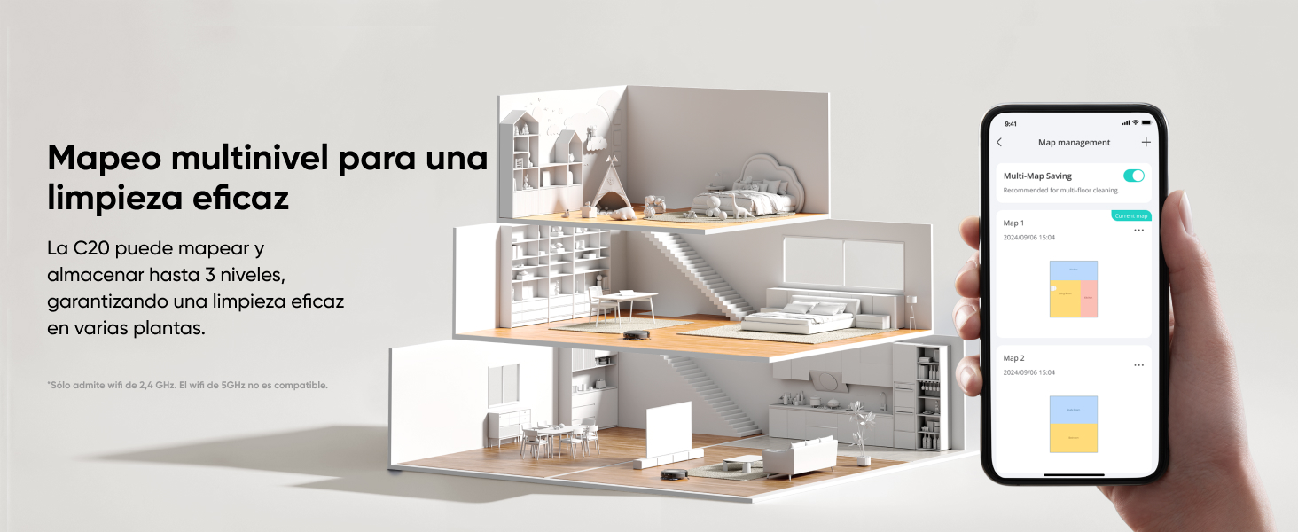 eufy Omni C20 mapeo inteligente multi-planta aplicación eufy Clean