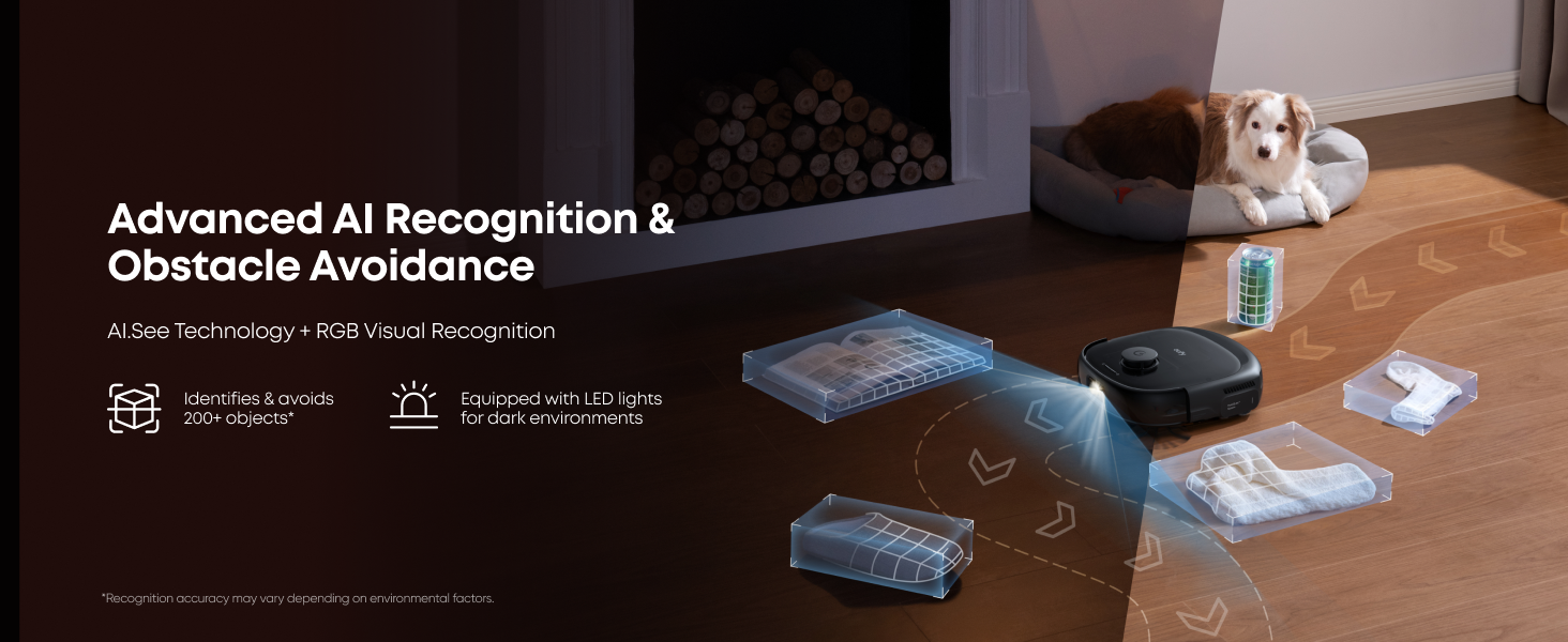 eufy E28 AI obstacle detection +200 objects