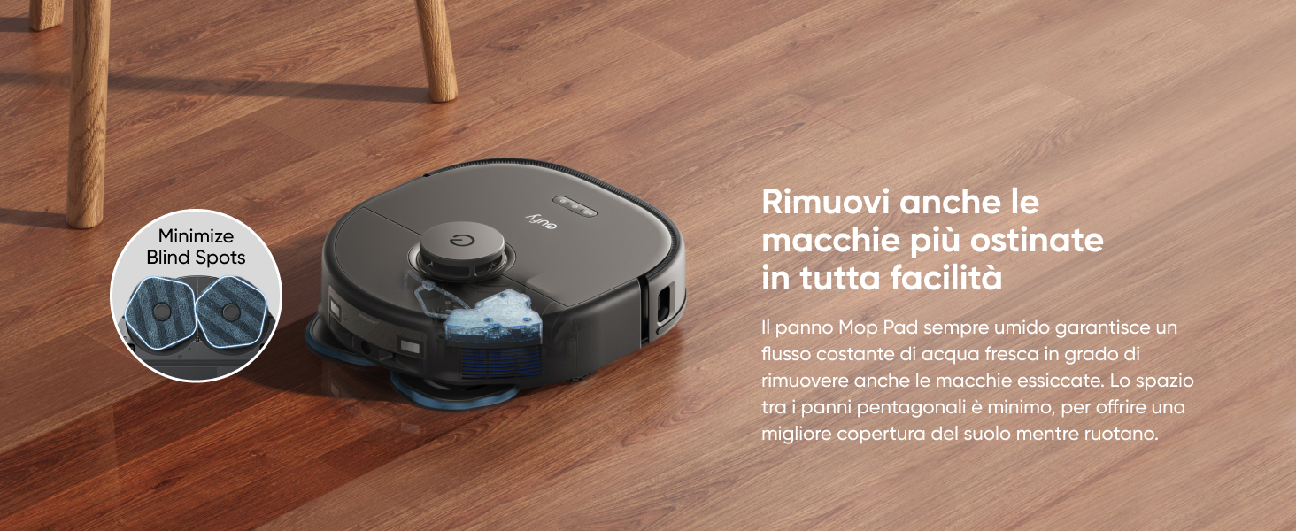 eufy X10 Pro Omni panno mop sempre umido lavapavimenti