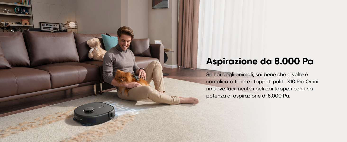 eufy X10 Pro Omni ideale per case con animali domestici