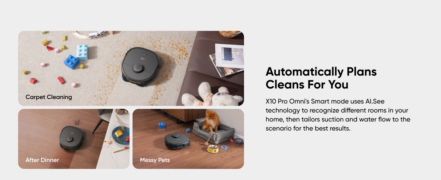 eufy X10 Pro Omni smart cleaning modes customisable per room