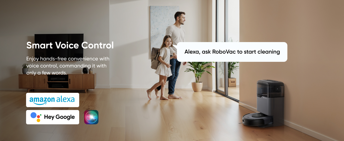 eufy Omni C20 voice control compatible with Alexa and Google Assistant