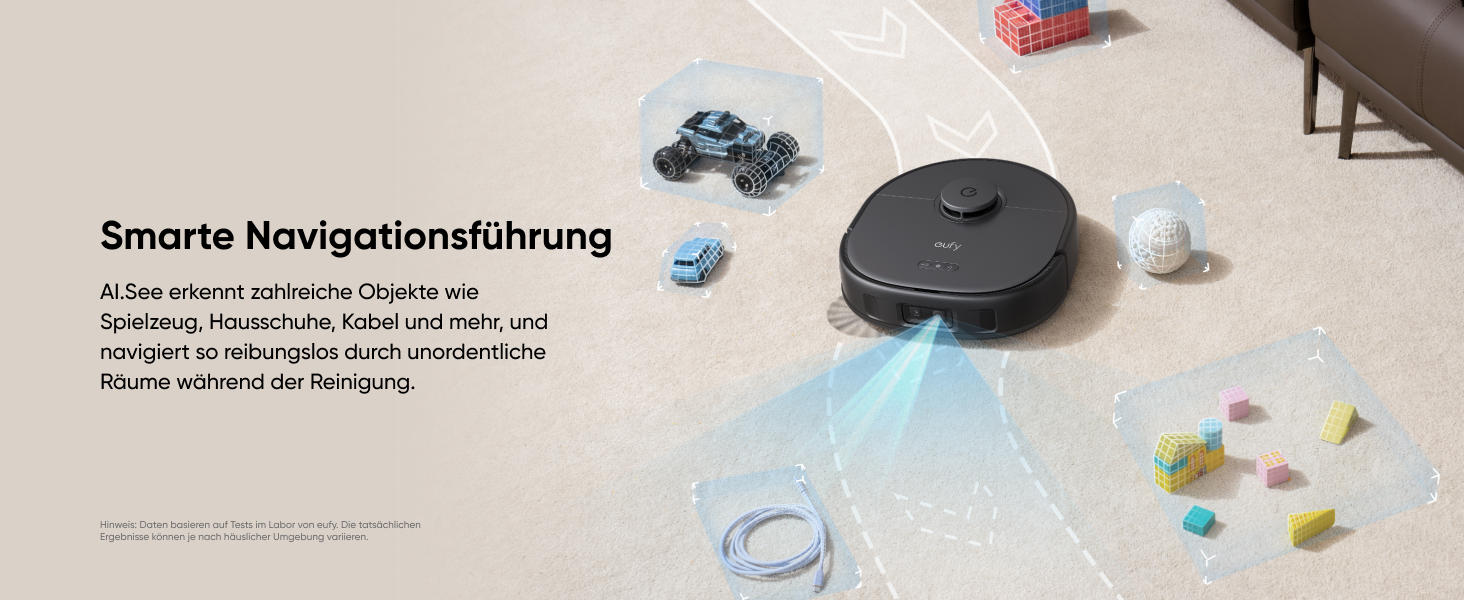 eufy X10 Pro Omni Saugroboter Weiß mit 8000 Pa Saugkraft und All-in-One-Station