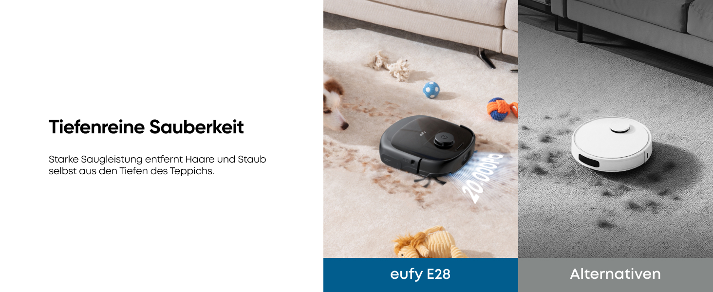 eufy Staubsauger Roboter E28 tiefenreine Sauberkeit