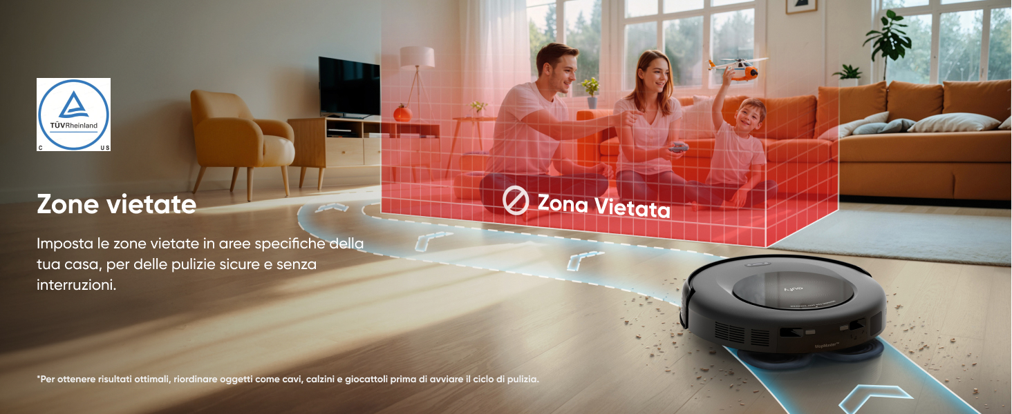 eufy Omni C20 zone vietate personalizzabili applicazione eufy Clean