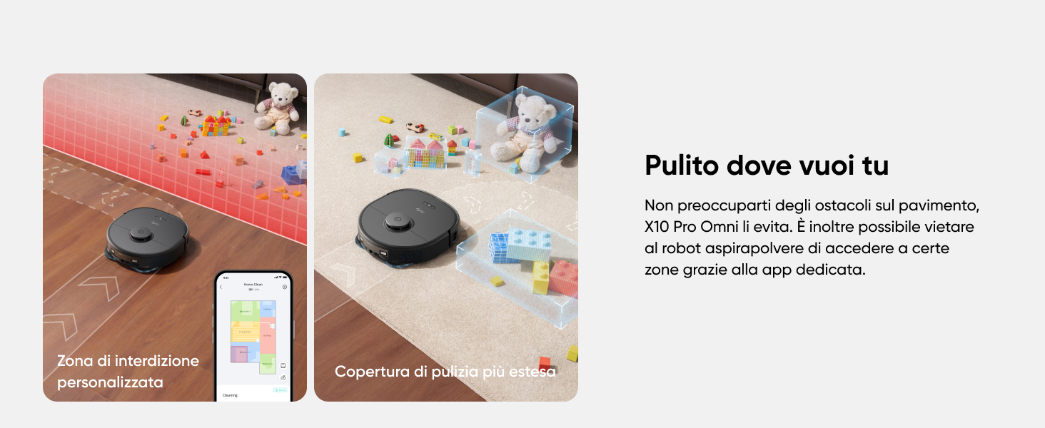 eufy X10 Pro Omni zone vietate intelligenti confini virtuali