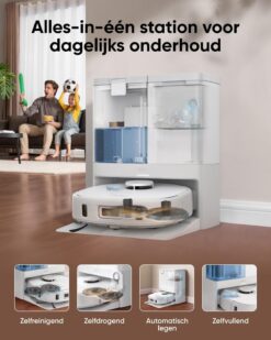 Alternative view of eufy X10 Pro Omni Blanc | Aspirateur Robot Laveur Station 8000 Pa